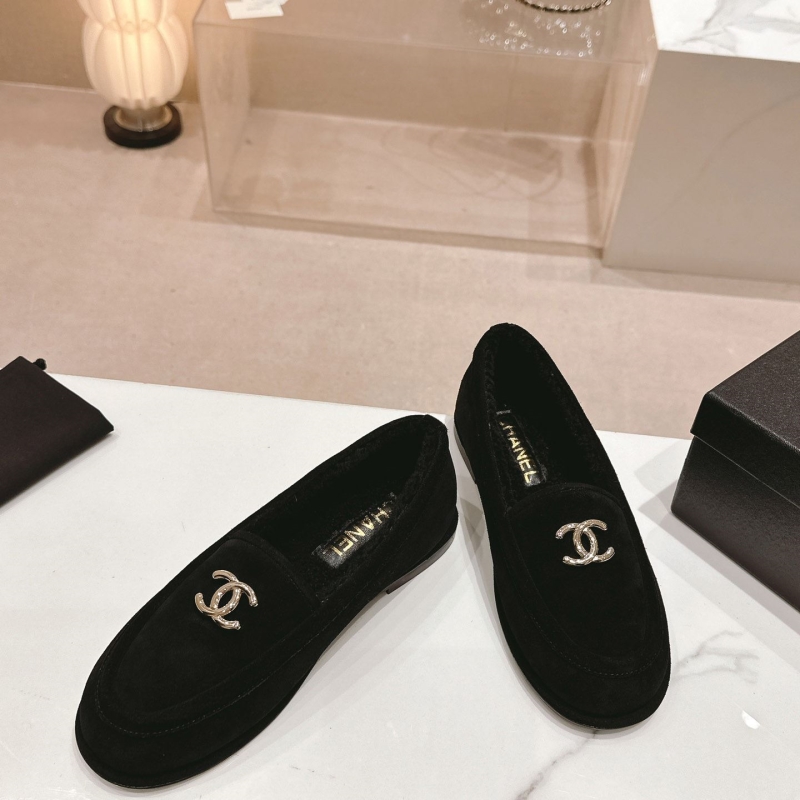 Ch*el leather shoes